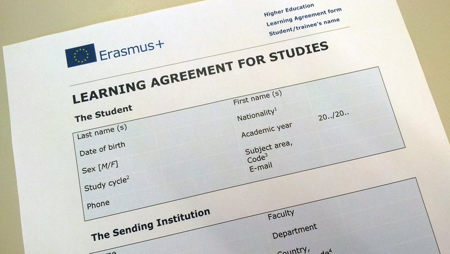 Erasmus form